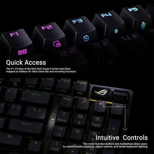 Asus ROG Strix Scope II 96 (Snow) Wireless Gaming Keyboard (Black)