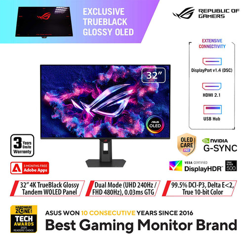 Asus ROG Strix XG32UQWMS 32 UHD OLED Dual-Mode Gaming Monitor