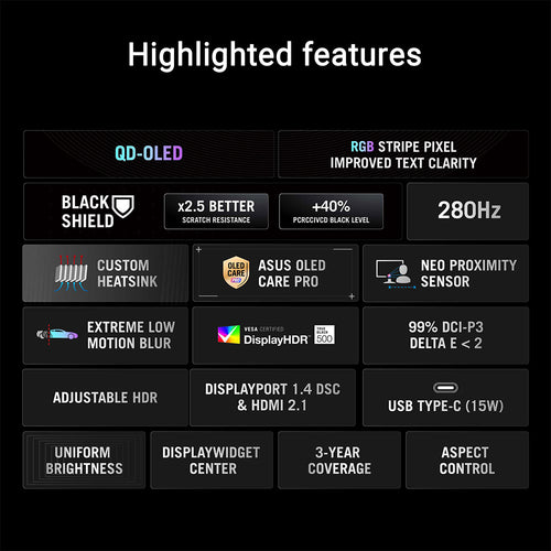 Asus ROG Strix XG34WCDMS - 34 WQHD OLED Gaming Monitor