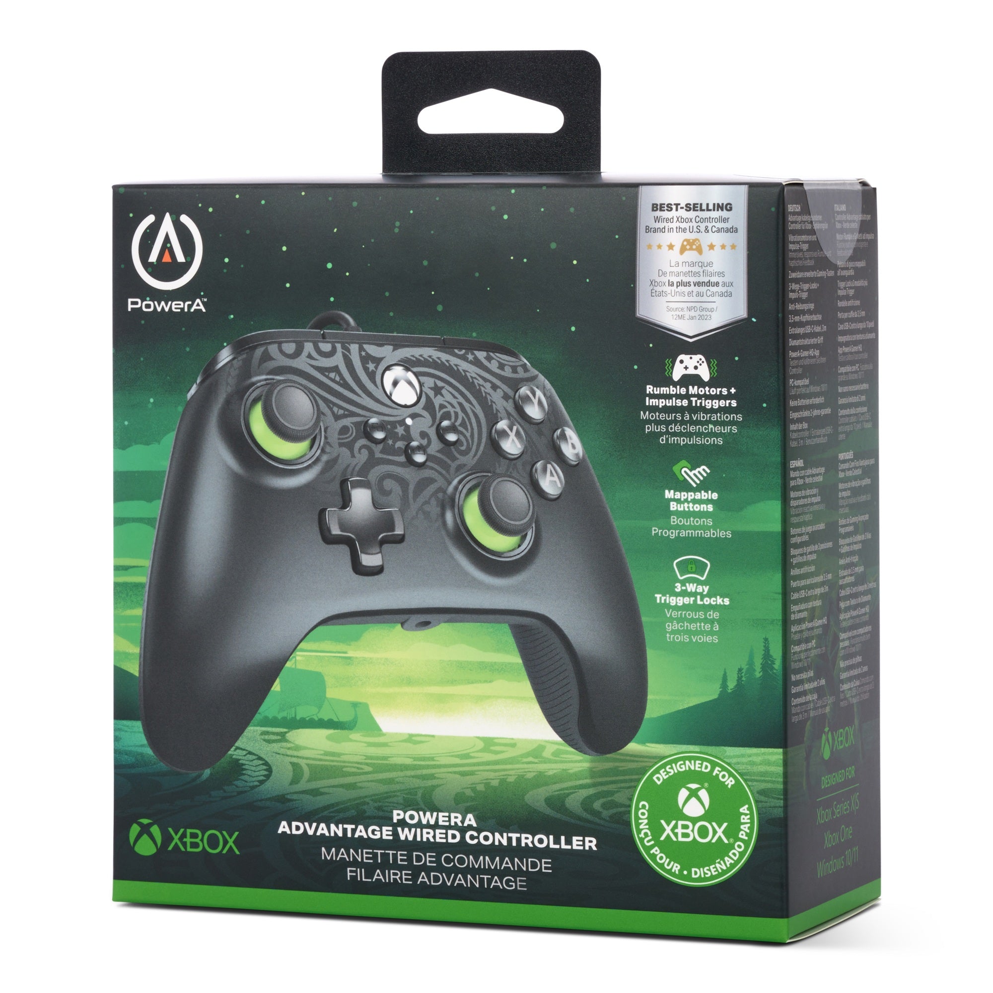 PowerA Advantage Wired Controller for Xbox Series X|S,- Celestial Green