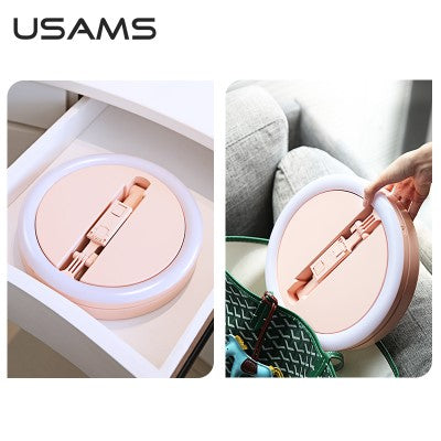 Usams US-ZB120 Selfie LED Ring Light with Tripod & Holder