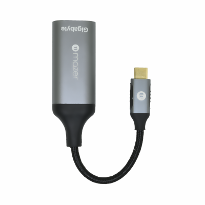 Mazer M-USBCAL354-GY USB-C to RJ45/Gigabit Adapter (Grey)