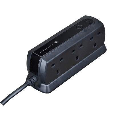 Masterplug SRGD62MB-MPA 13A 6 Socket Surged (Matt Black)