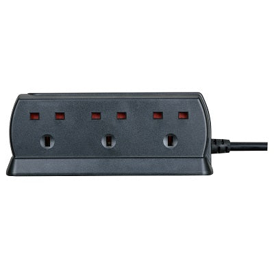 Masterplug SRGD62MB-MPA 13A 6 Socket Surged (Matt Black)