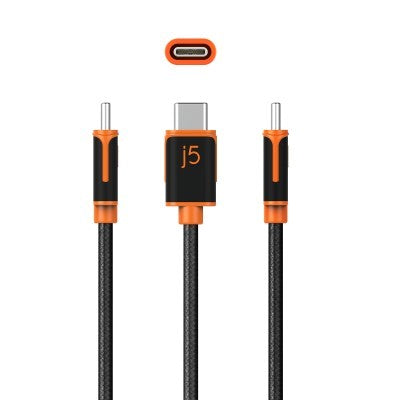 J5Create JUCX24 USB-C to USB-C Sync & Charge 1.8m (60W) Cable