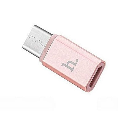 Hoco USB2.0 Micro and Type-C Adapter Rose Gold