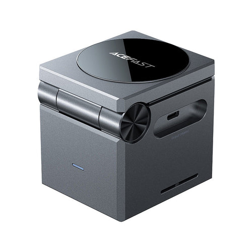 Acefast E18 Rubiks Cube 3-in-1 Wireless Charging Holder - Metal Gray