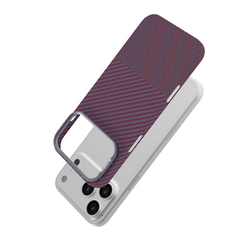 Redmonster iPhone 18 Pro Max (2026) Fibon M Air Stand Aramid Fiber Burgundy