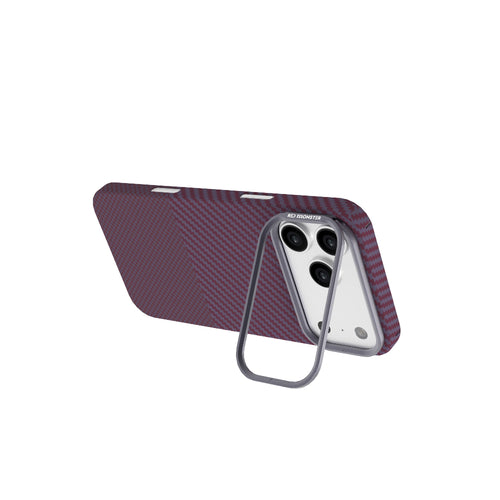 Redmonster iPhone 18 Pro Max (2026) Fibon M Air Stand Aramid Fiber Burgundy