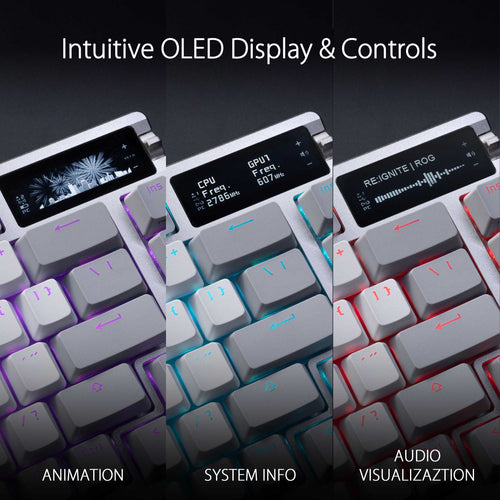 Asus ROG Azoth Wireless Gaming Keyboard (NX Snow - White)