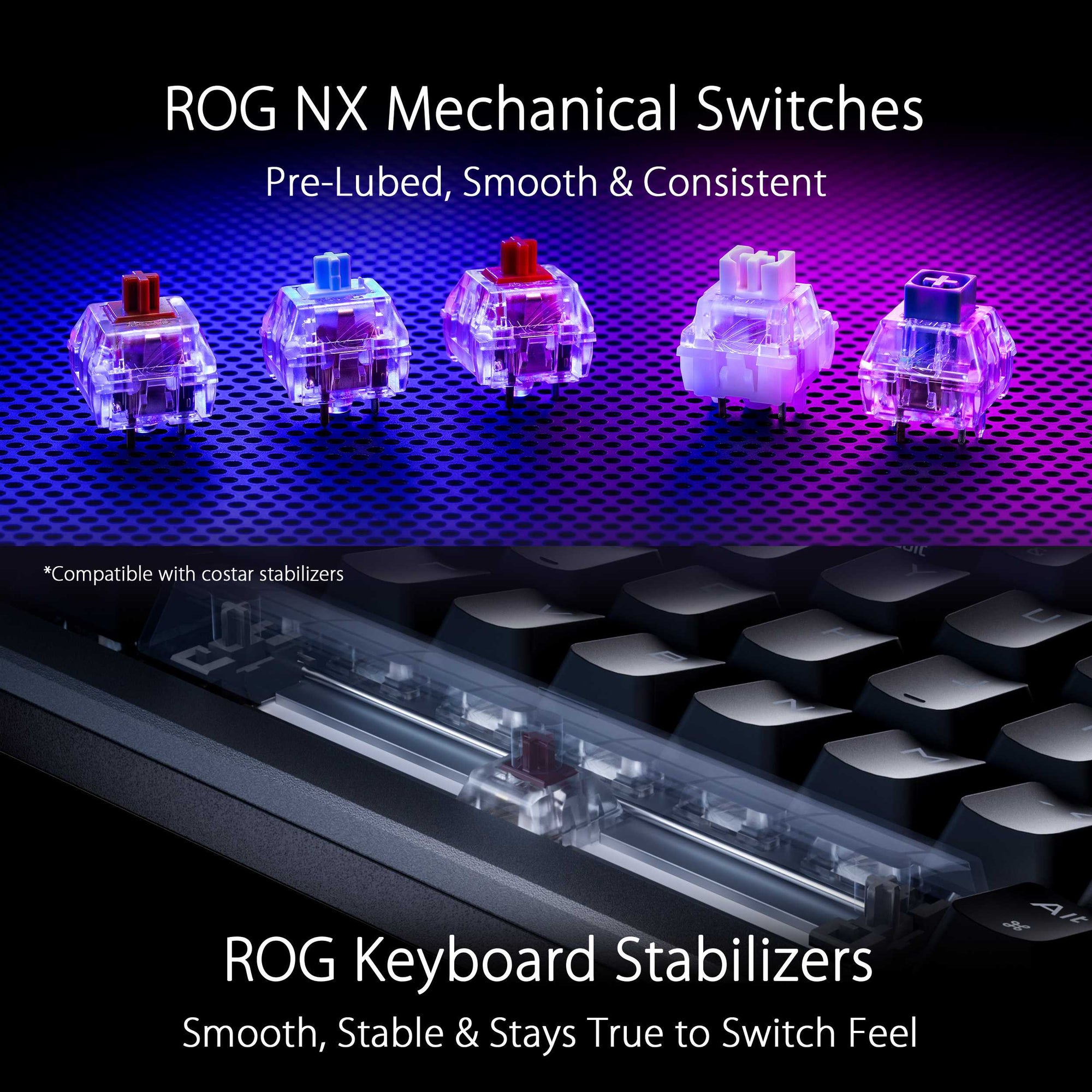 Asus ROG Azoth Wireless Gaming Keyboard (NX Snow - White)