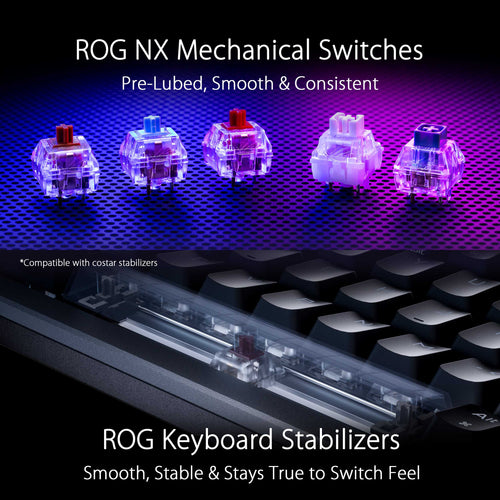 Asus ROG Azoth Wireless Gaming Keyboard (NX Snow - White)