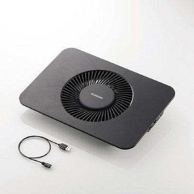 Elecom SX-CL21BK Large Fan Stand 14-inch Cooling Table (Black)