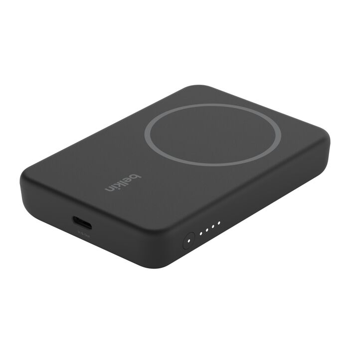 Belkin BPD004btBK BoostCharge Magnetic Wireless Power Bank 5K + Stand (Black)