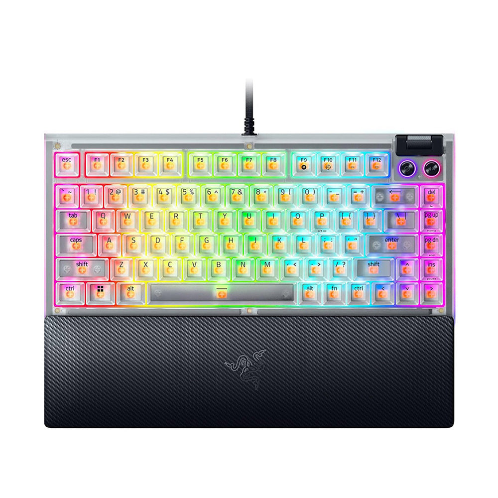 Razer BlackWidow V4 75% Wired Gaming Keyboard (Phantom White