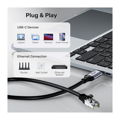 Unitek C18148AGY01 USB-C to RJ45 Ethernet Cable - 1M