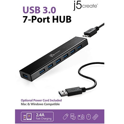 J5Create USB3.0 7-Port HUB (JUH377)