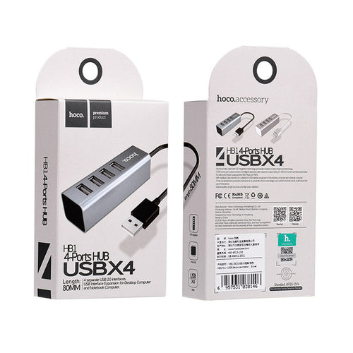 Hoco HB1 USB2.0 4 Port USB Hub Tarnish