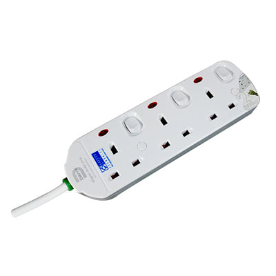 Daiyo DE293 3 Way 2M Socket Strip with Surge Protector