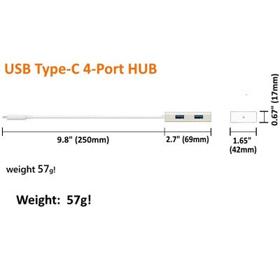 J5Create USB Type-C 4-Port HUB (JCH343)