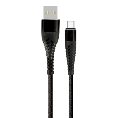 Kucipa K223 USB A to Type-C USB2.0 2A Charging Cable 1M Blk
