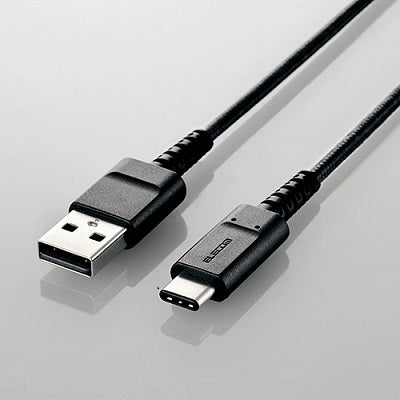 Elecom MPA-FACS12BK Durable 1.2m USB (A-C) Cable (Black)