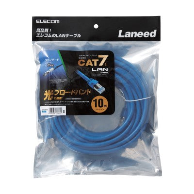 Elecom LD-TWS/BU10 Cat7 Normal 10m Blue LAN Cable