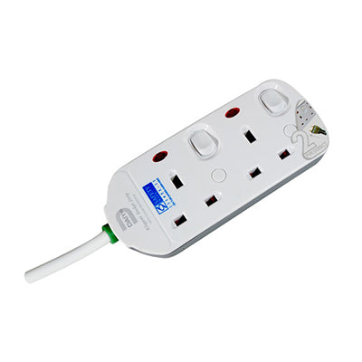 Daiyo DE292 2 Way 2M Socket Strip with Surge Protector