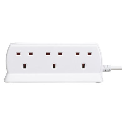 Masterplug SRGD62MW-MPA 13A 6 Socket Surged (Matt White)