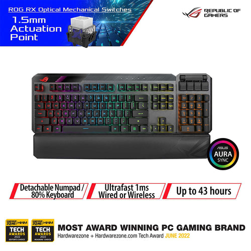 Asus ROG Claymore II Wireless Gaming Keyboard (RX Blue)