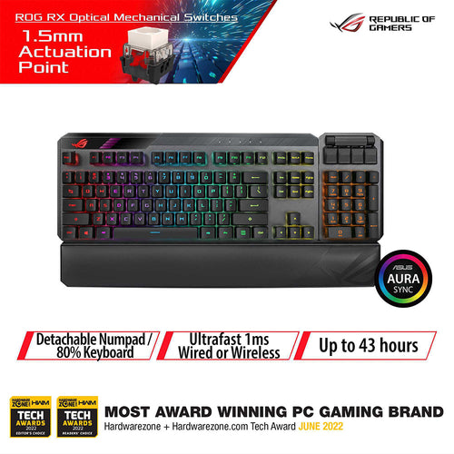 Asus ROG Claymore II Wireless Gaming Keyboard (RX Red)