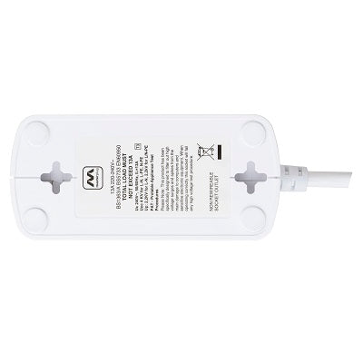 Masterplug SRGD42MW-MPA 13A 4 Socket Surged (Matt White)