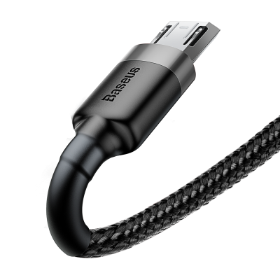 Baseus CAMKLF-BG1 Cafule 2.4A Micro USB Cable 1M (Gray+Black)