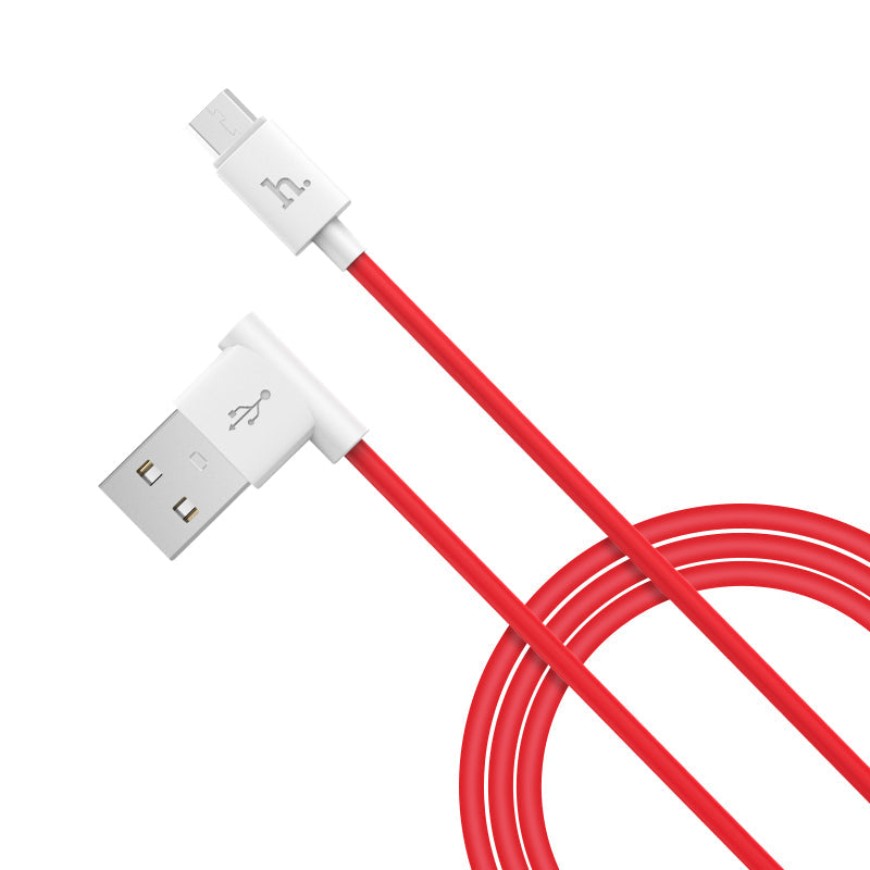 Hoco UPM10 L-Shape USB A to Micro USB Charging Cable 1M Red