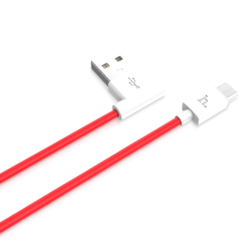 Hoco UPM10 L-Shape USB A to Micro USB Charging Cable 1M Red