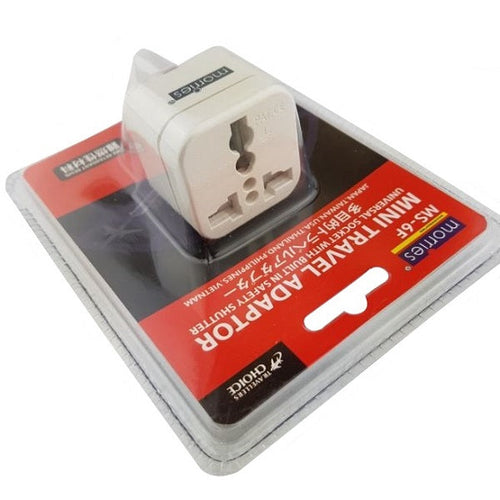 Morries MS-6F Mini Travel Adaptor (2 Adjustable Flat Pin Plug)