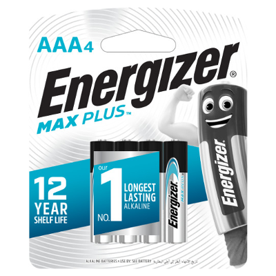 Energizer Max Plus EP92 BP4 AAA Alkaline Battery