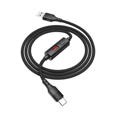 Hoco S13 USB-A to USB-C Timing Charging Cable (Black)