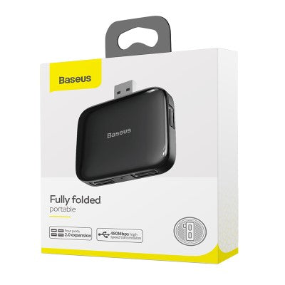 Baseus CAHUB-CW01 4-in-1 USB HUB (USB A to USB2.0*4) (Black)