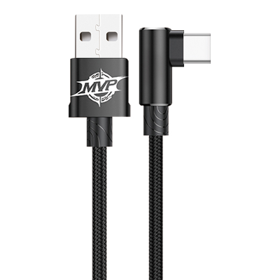 Kucipa K254 USB A to TypeC USB2.0 2A Charging Cable 0.2M Blk