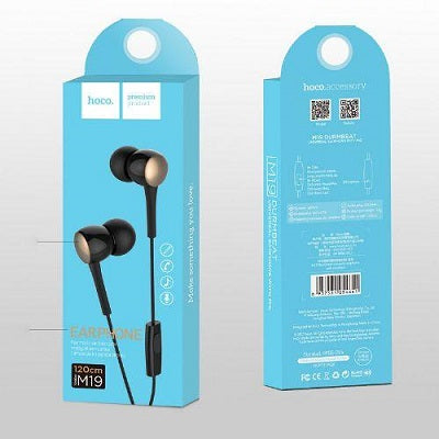 Hoco M19 Drumbeat universal Earphone With Mic Black