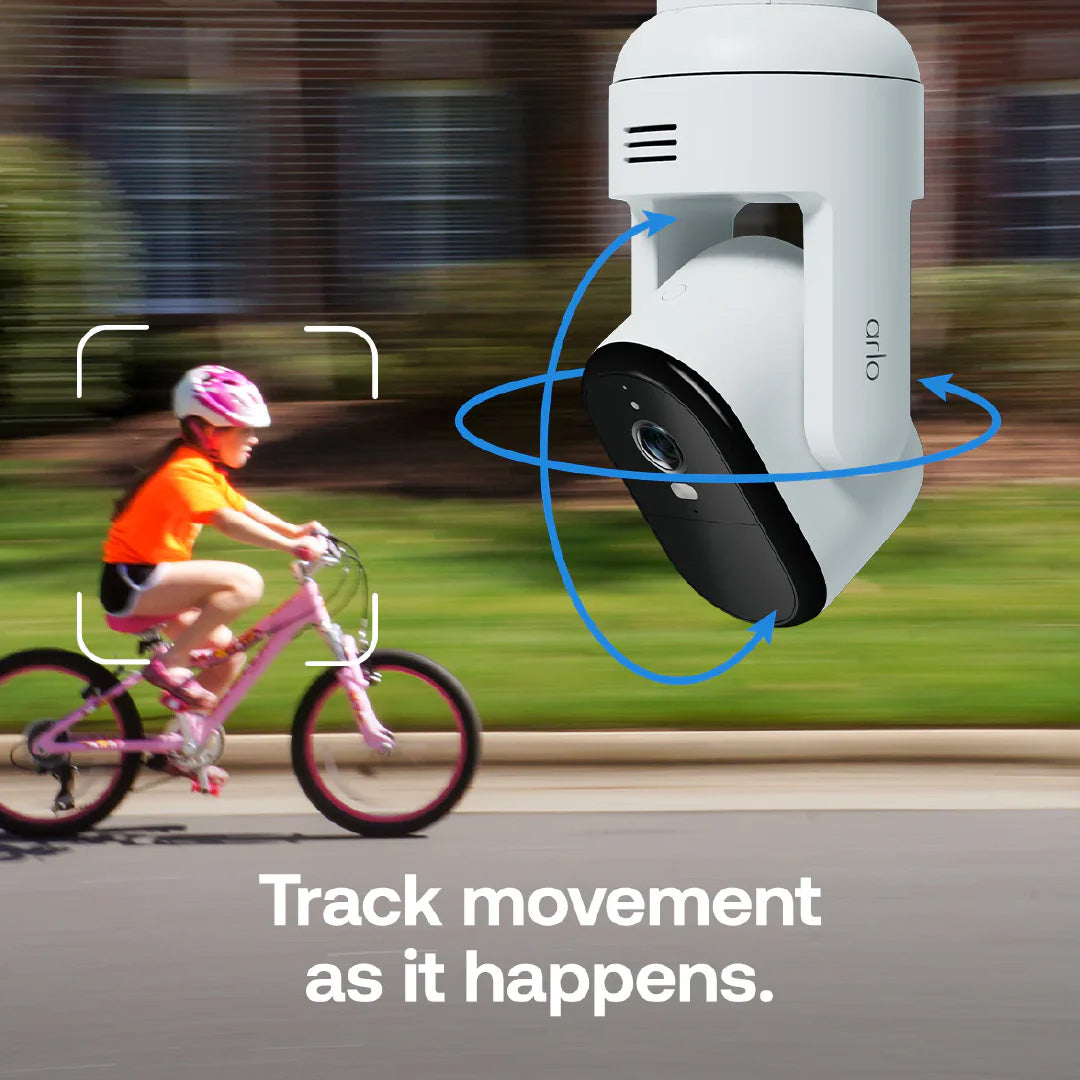 Arlo Essential 3 2K Pan Tilt Outdoor Wired Security Camera