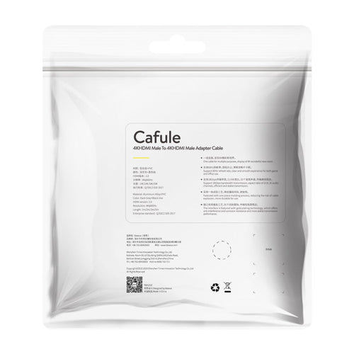 Baseus CADKLF-G01 Cafule 4K HDMI To HDMI Cable 3m (Black)
