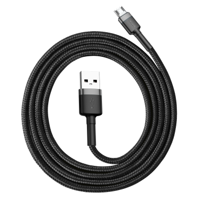 Baseus CAMKLF-BG1 Cafule 2.4A Micro USB Cable 1M (Gray+Black)