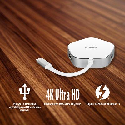 D-Link DUB-M420 4-in-1 USB-C Hub with HDMI and Power Delivery