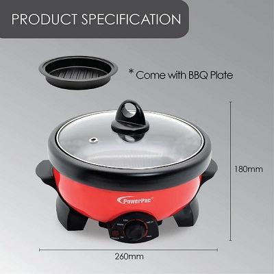PowerPac Electric Hot Pot 1.1L
