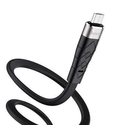 HOCO X53 Angel Silicone Micro Charging Cable (Black)