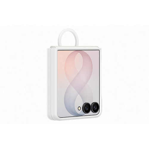 Samsung EF-EF776CWEGWW Galaxy Z Flip8 Silicone Ring Magnet Case - Cream