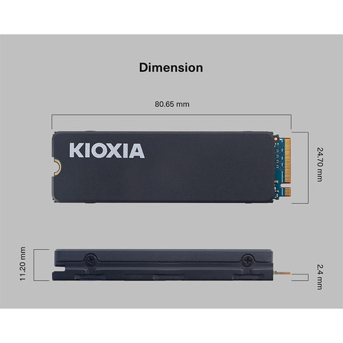 Kioxia Exceria 2TB NVMe SSD with Heatsink
