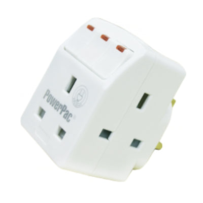 PowerPac PP8733/PP144 3Way Adaptor w Switch 3Way Adaptor